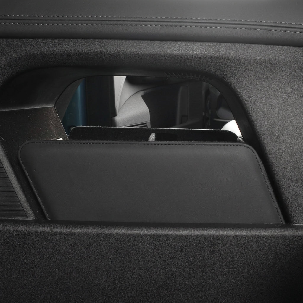 XPENG G6 Centre Console Organiser in Black Nappa Leather
