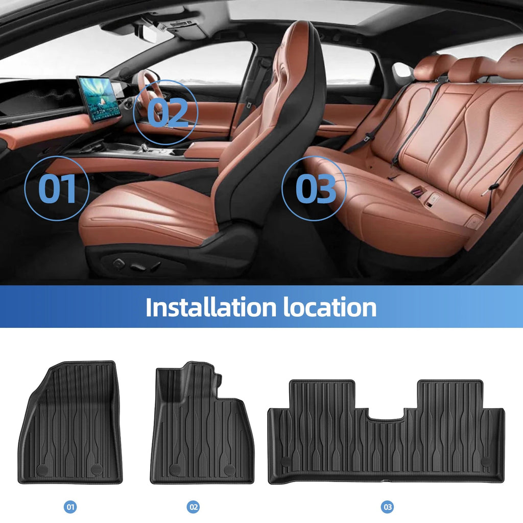 BYD Seal TPE 3D All-Weather Floor Mats (2022–2025)