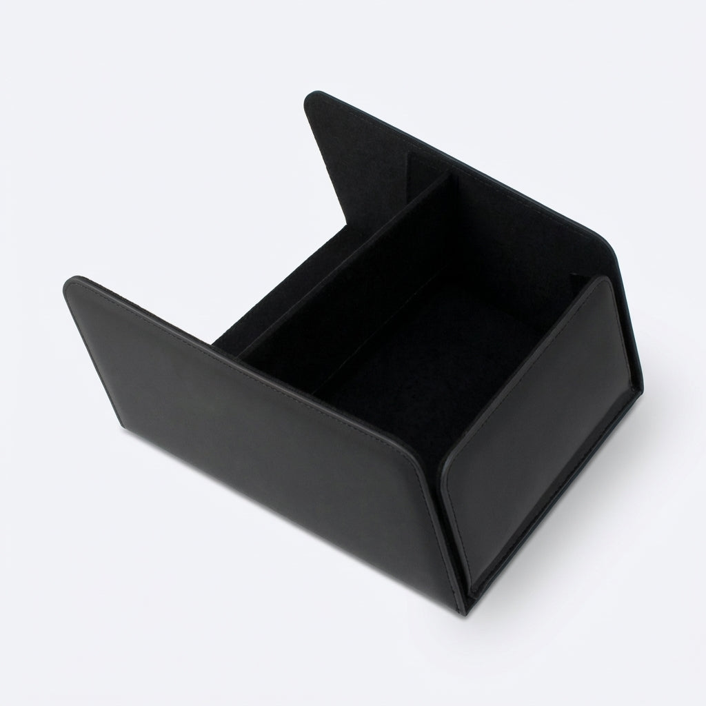 XPENG G6 Centre Console Organiser in Black Nappa Leather