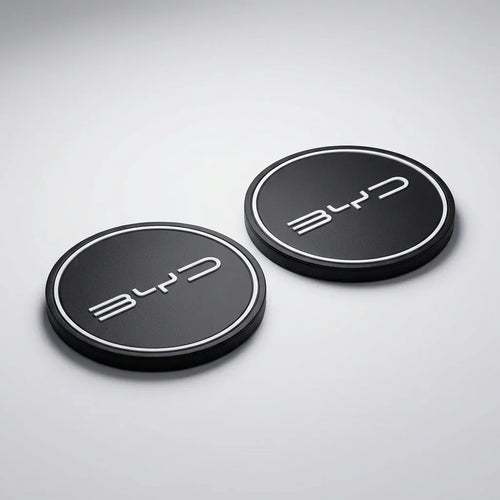 BYD Cup Holder Leather Coaster Mats (2-Piece Set)