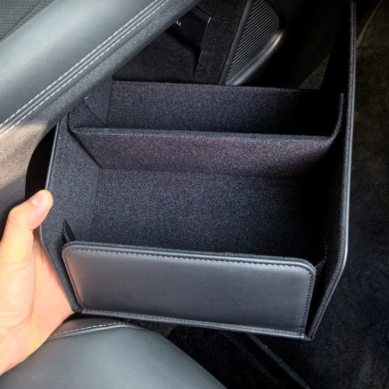 XPENG G6 Centre Console Organiser in Black Nappa Leather