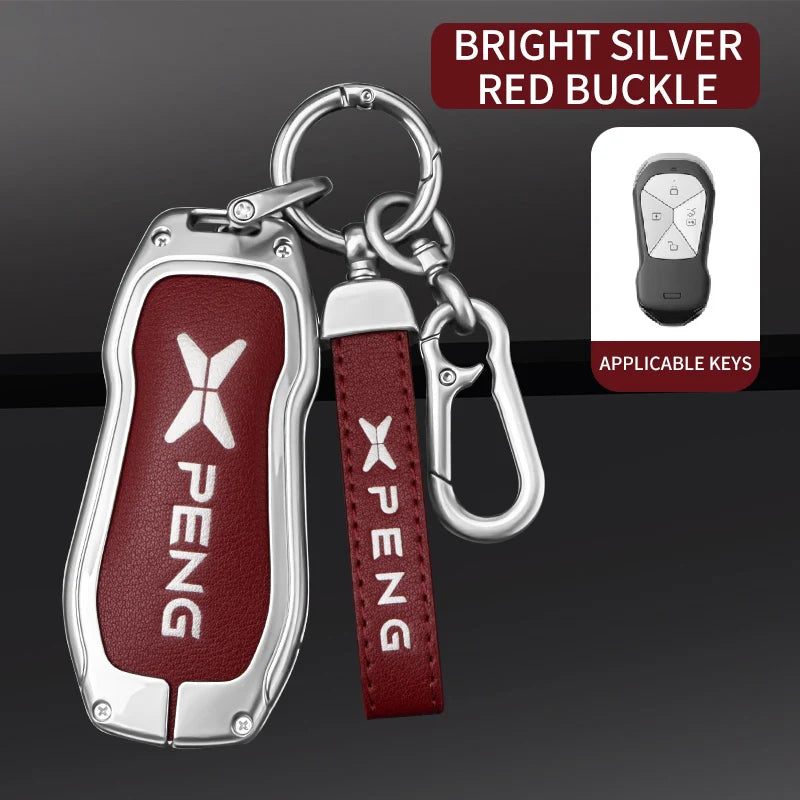 XPENG Alloy & Leather Key Case Cover