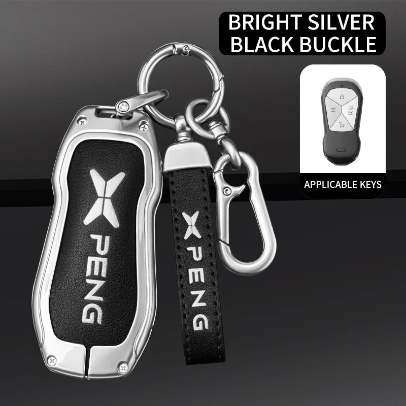 XPENG Alloy & Leather Key Case Cover