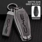 BYD Zinc Alloy Key Case Cover with Microfibre Skin