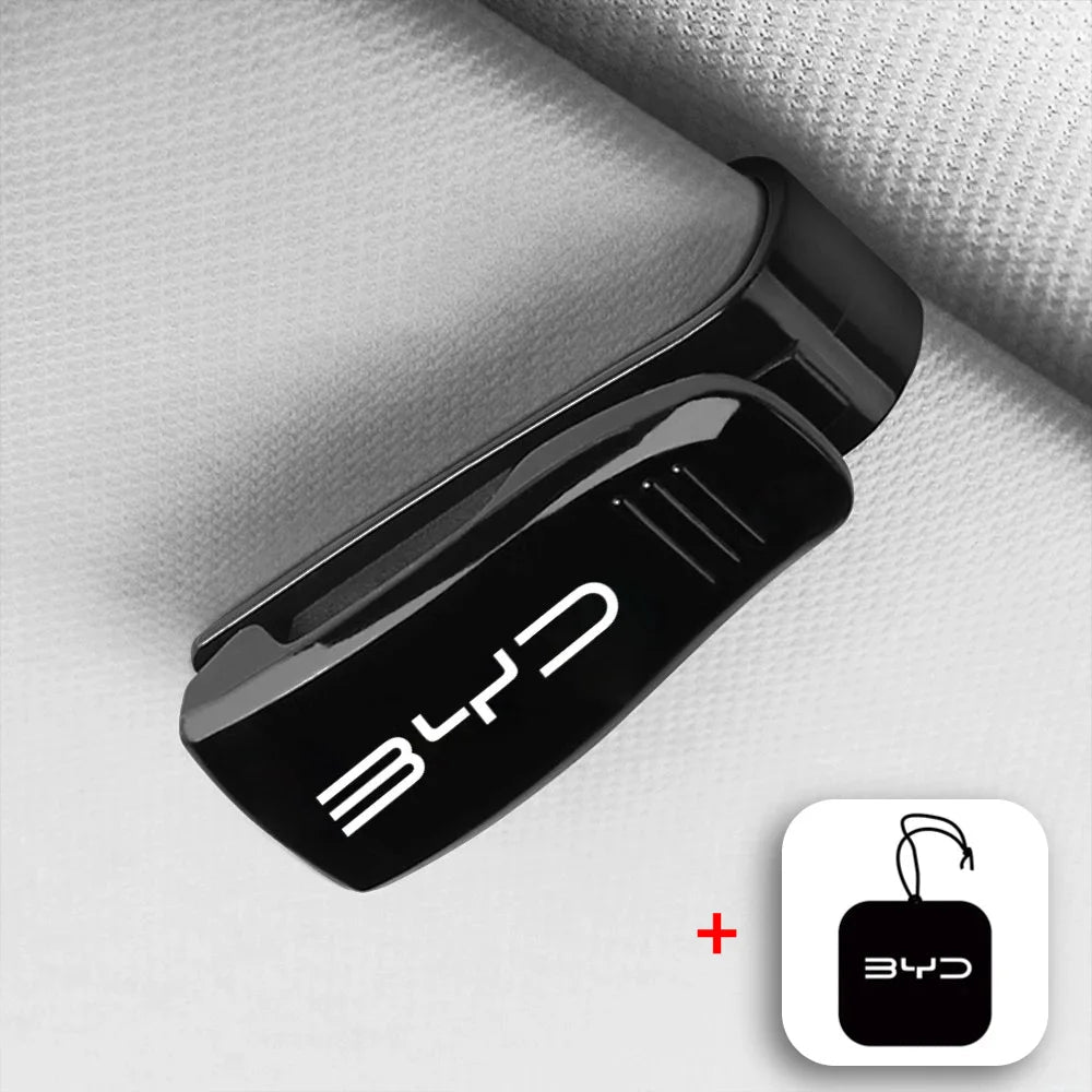 BYD Clip-On Sunglasses Holder with Card Slot