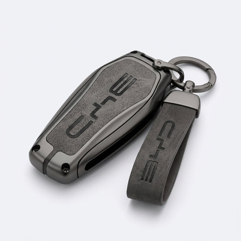 BYD Zinc Alloy Key Case Cover with Microfibre Skin