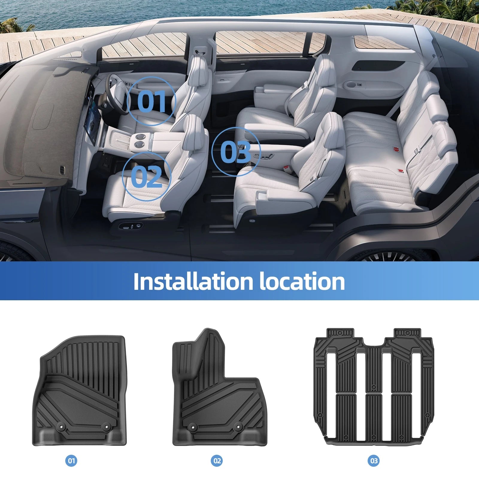 XPENG X9 TPE All-Weather Car Mats & Boot Mat