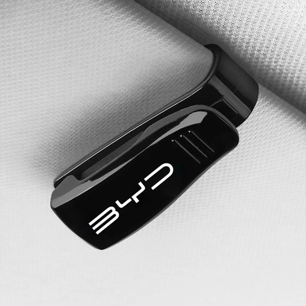 BYD Clip-On Sunglasses Holder with Card Slot
