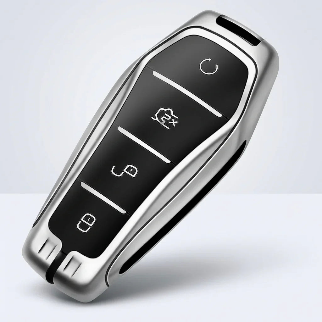 BYD Zinc Alloy Key Case Cover with Microfibre Skin